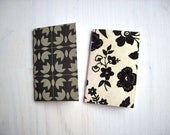 Mother's Day: 2 Tiny Journals Set, Black and White, Mom, Mother, Unique, Gift, Jotters, Mini Journals, Small Notebooks, Geometric - Set of 2