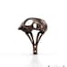 Cat Skull Ring, bronze skull ring, cool rock goth fashion ring, animal skull, for the rock boyfriend, for the edgy girlfriend