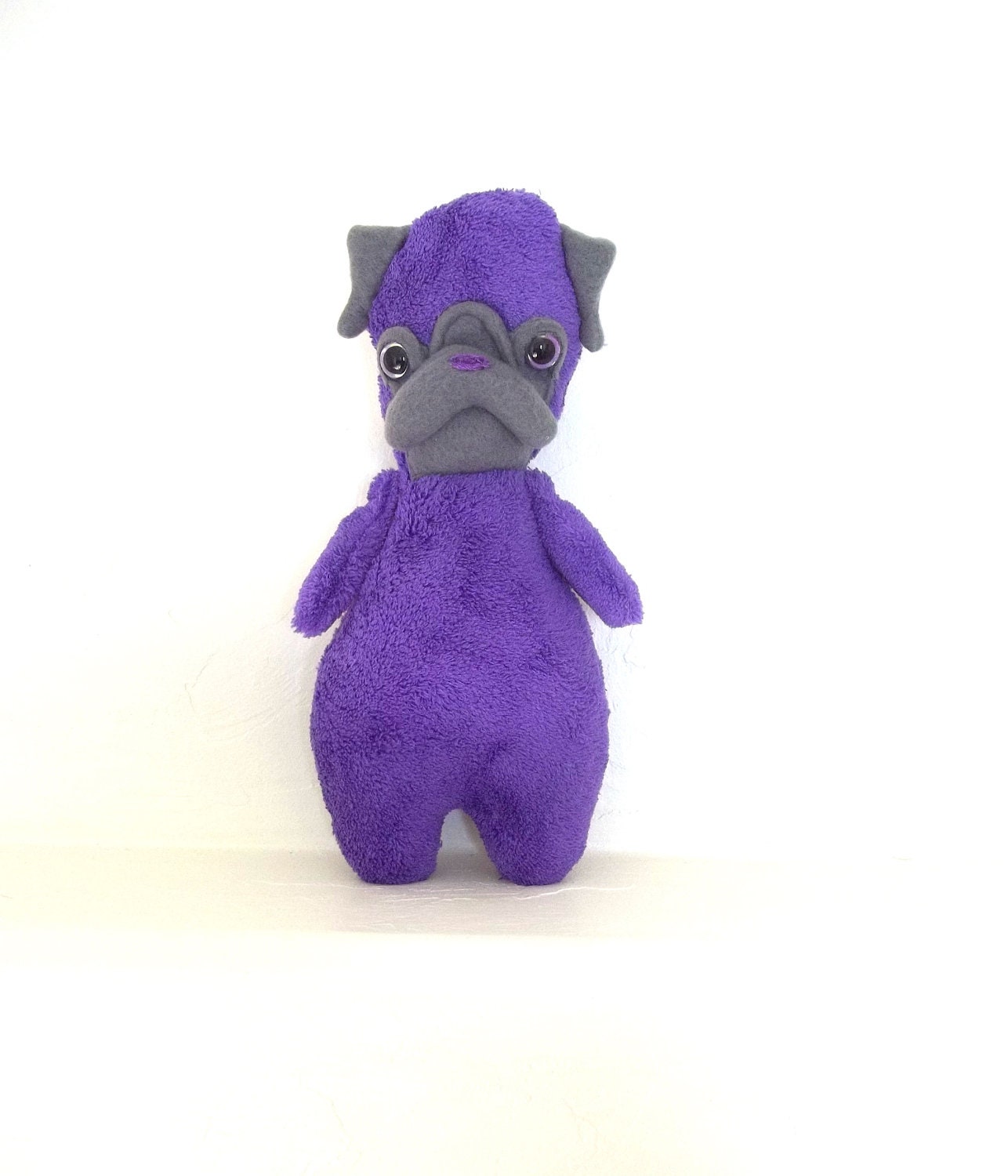 Mini Mon Cher Pug, pug dolls (purple, grey) ULTRA SOFT for babies