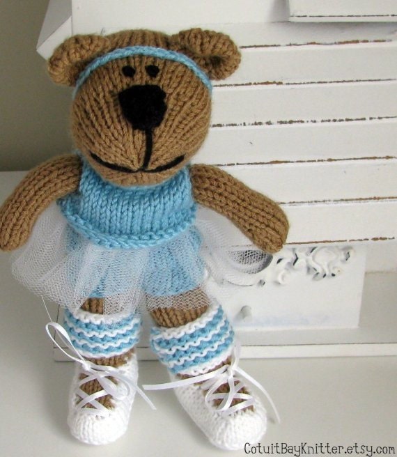 Ballerina Stuffed Animal Knitted Toy Plush Bear Doll Hand Knit Teddy Bear Kids Toy Handmade Toy Plush Doll Small Toy Children Spring Ava