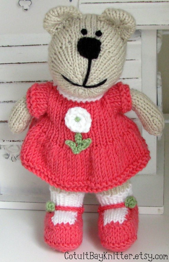 Plush Doll Hand Knit Bear Stuffed Toy Child Toy Stuffed Animal Children Spring Kids Toy Baby Room Deco Keepsake Teddy Bear Leslie