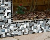 Black and White Mosaic Mirror, Wall Art