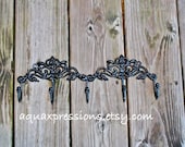 Wall Hook Rack /Black /Jewelry/ Key Holder/ Bath Towels Laundry /Mud Room Accessory/ Iron Organizer/ Bathroom/ Bedroom/ French Country /