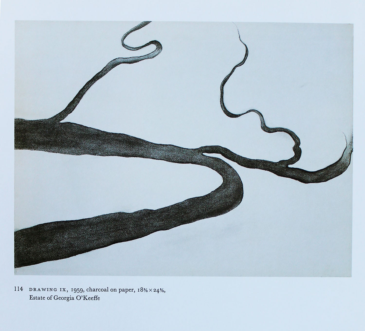 Drawing IX, 1959, by Georgia O'Keeffe. vintage print. home decor. art.