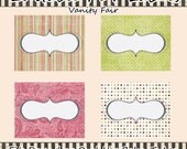 Editable PDF File - 15 Unique Lip Balm Tube Labels - "Vanity Fair"