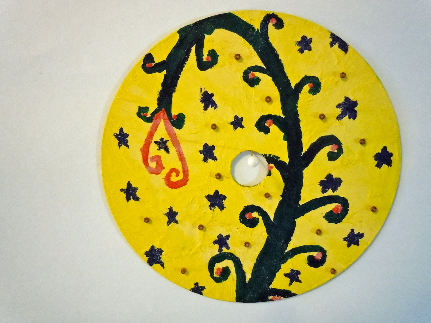 Stars & Vines CD Wall Hanging - Recycled Upcycled Home Decor - Handmade Housewares - Interior Decoration - Wall Art