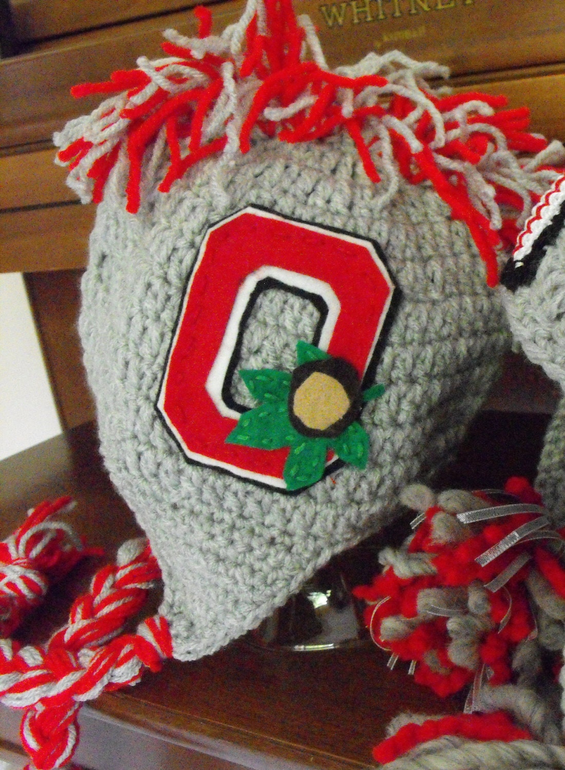 OHIO STATE Fanhawk Mohawk  Scarlet and Grey with Block O All Sizes Available Size Adult Male