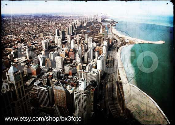 Chicago view - 5x7in metallic paper print