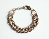 Chain bracelet oversized chunky design with steel chain