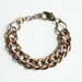 Chain bracelet oversized chunky design with steel chain