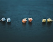 rose gold geo earrings