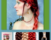 medieval renaissance hair wedding braided plait headband hairband plaited braid ren faire SCA garb hairpiece reenactment hair band diadem