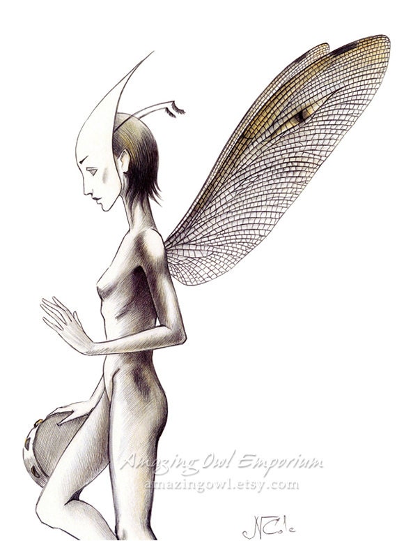 Lady Dragonfly - 8x10" Giclee Art Print