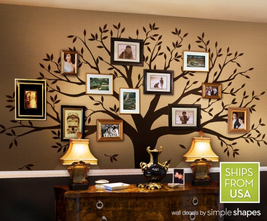 Family Tree Decal - Photo Tree Decal - Family Tree Wall Decal