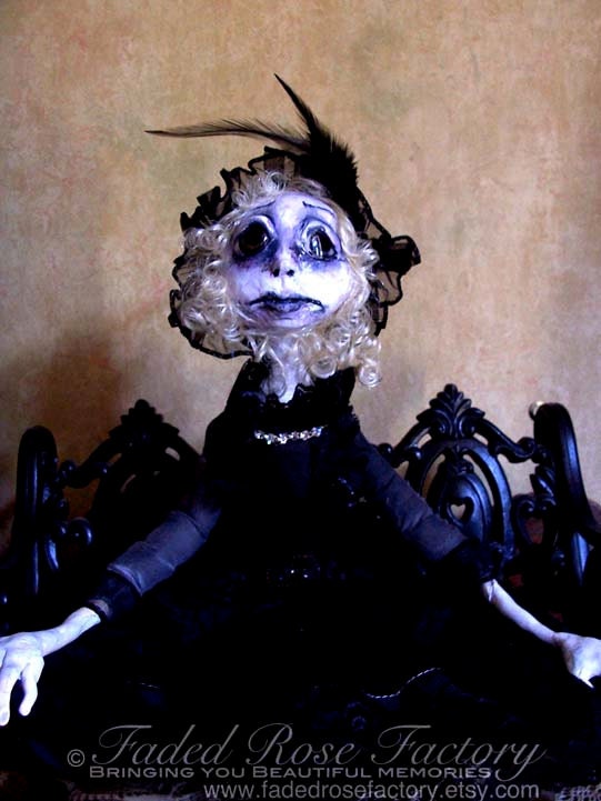 OOAK Art Doll Goth Ghost