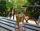 Pink Depression Glass Vase. Vintage 1930s.