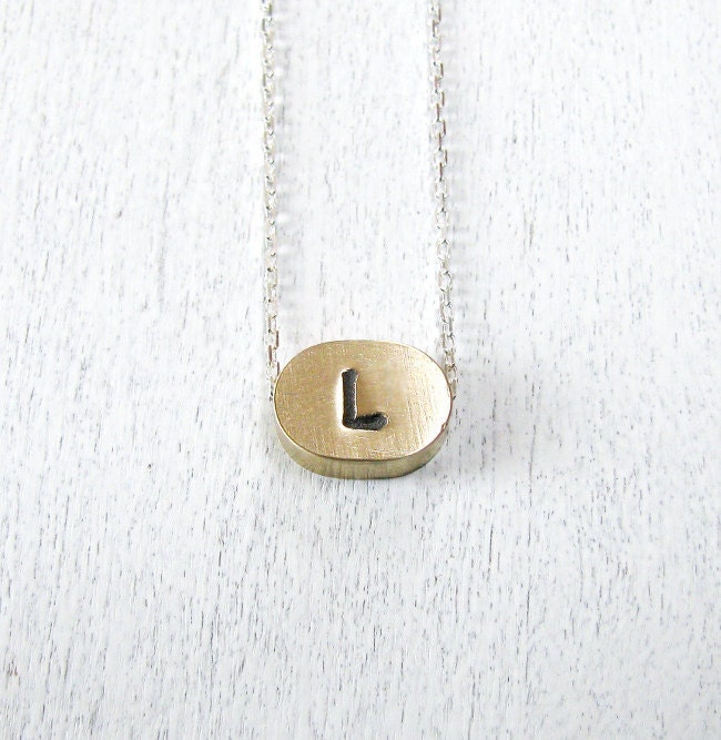 Personalized Necklace - Personalized Jewelry - Mothers Necklace - Custom Initial Necklace, Mommy Necklace, Vintage Oval Block Pendant