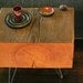 forest koan coffee table with hairpin legs - reclaimed old growth, modern industrial - deep forest raw beauty