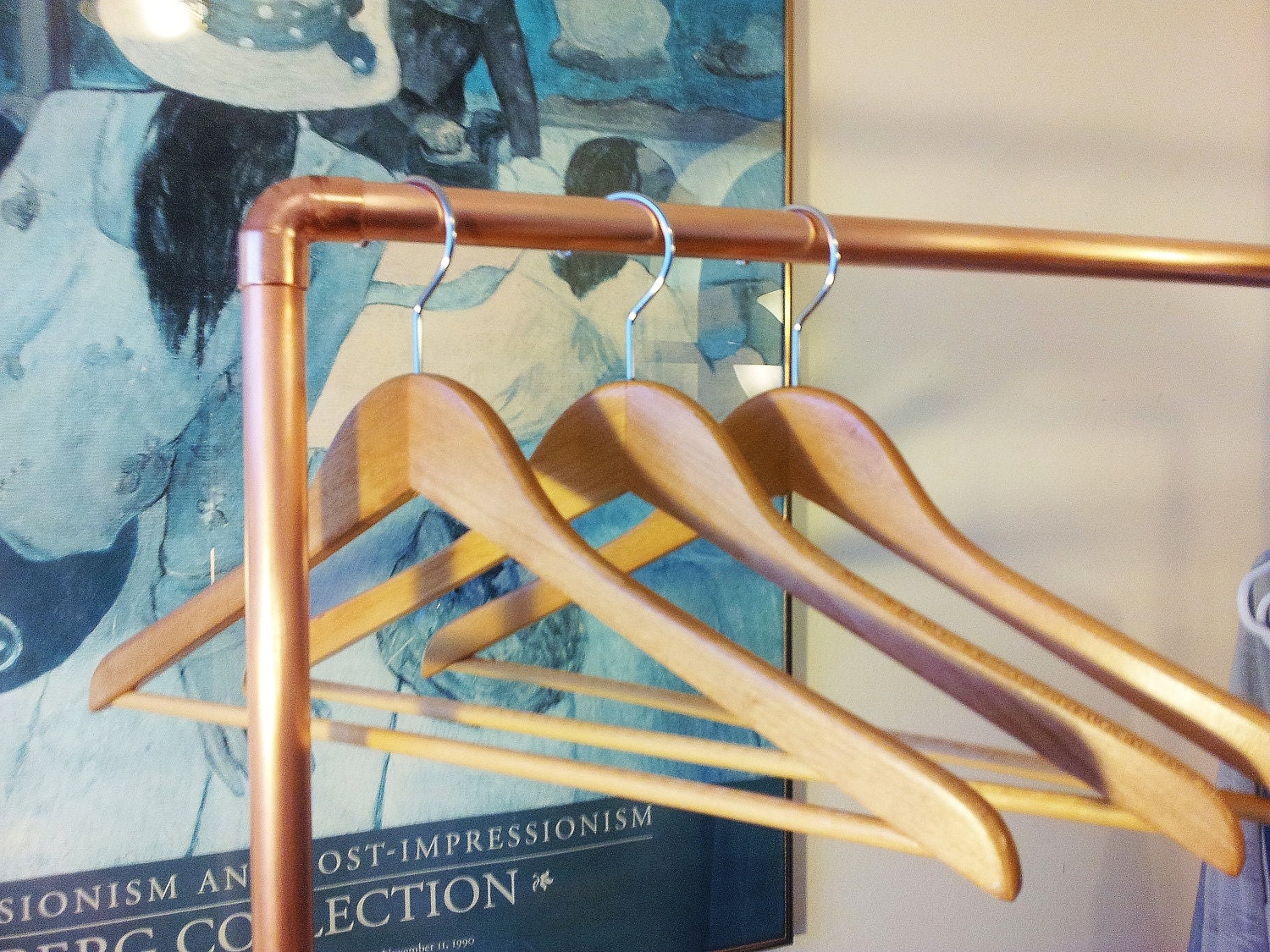 Industrial Copper Clothing Racks