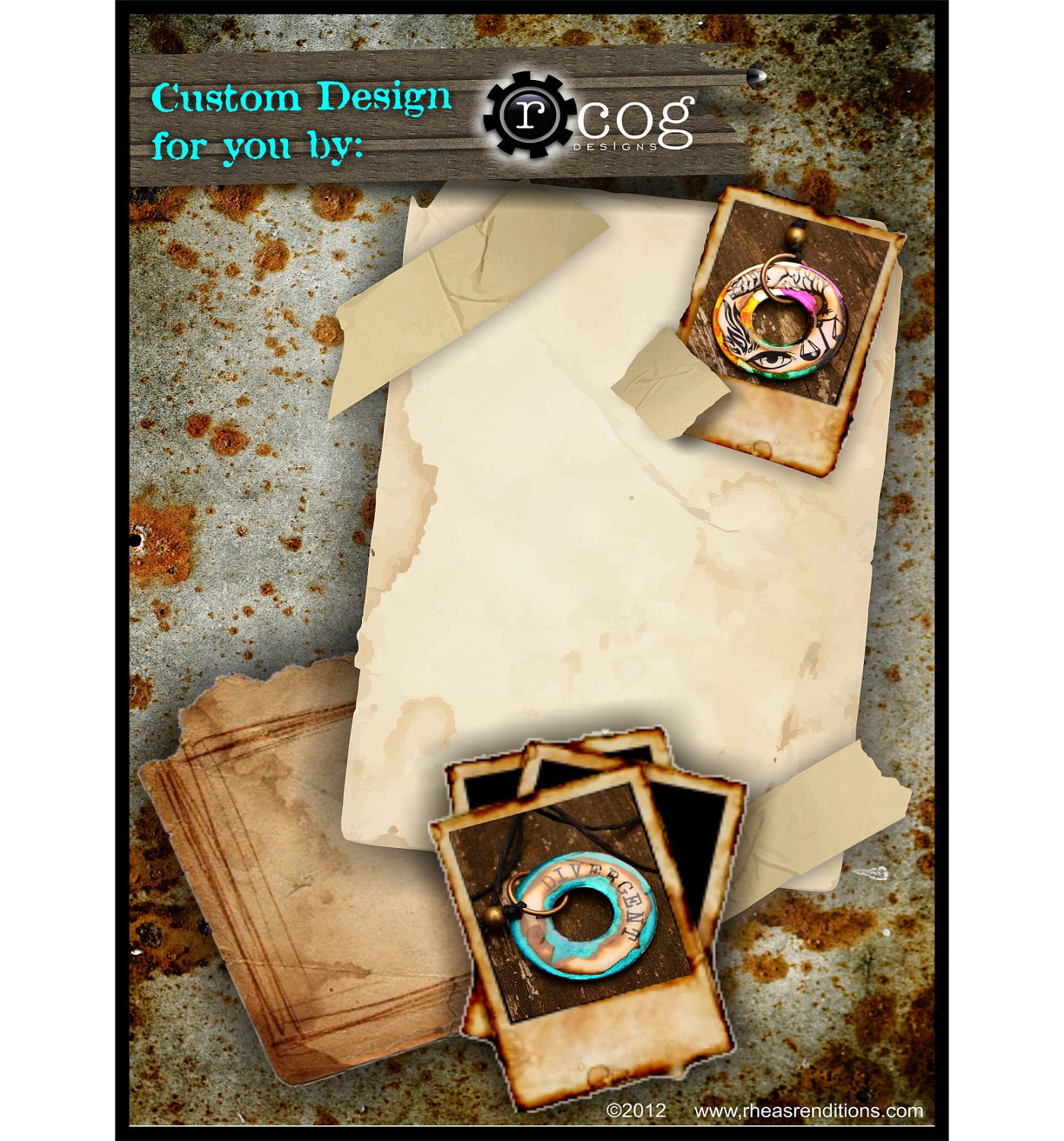 Double Sided - Divergent Faction Token Pendant - 5 in 1 - All five symbols on one token
