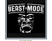 Beast Mode T Shirt Workout Gym Sports Tee Shirt Baseball Football MMA T Shirt