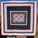 Calico Toddler Quilt or Children's PlayMat - Red White Blue Navy Blue Calico Blanket Baby Girl