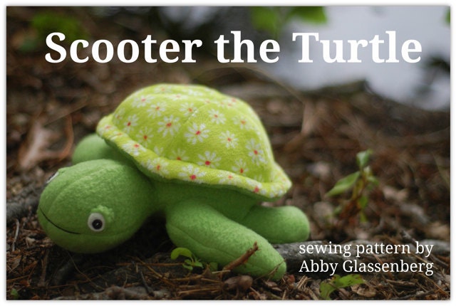 Scooter the Turtle  - PDF Sewing Pattern, Easy to Sew With Step-By-Step Photos and Instructions