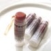 Nude Apricot Tinted Lip Balm - Sheer Lip Tint -  SHEER slight metallic shimmer apricot coral peach burnt orange