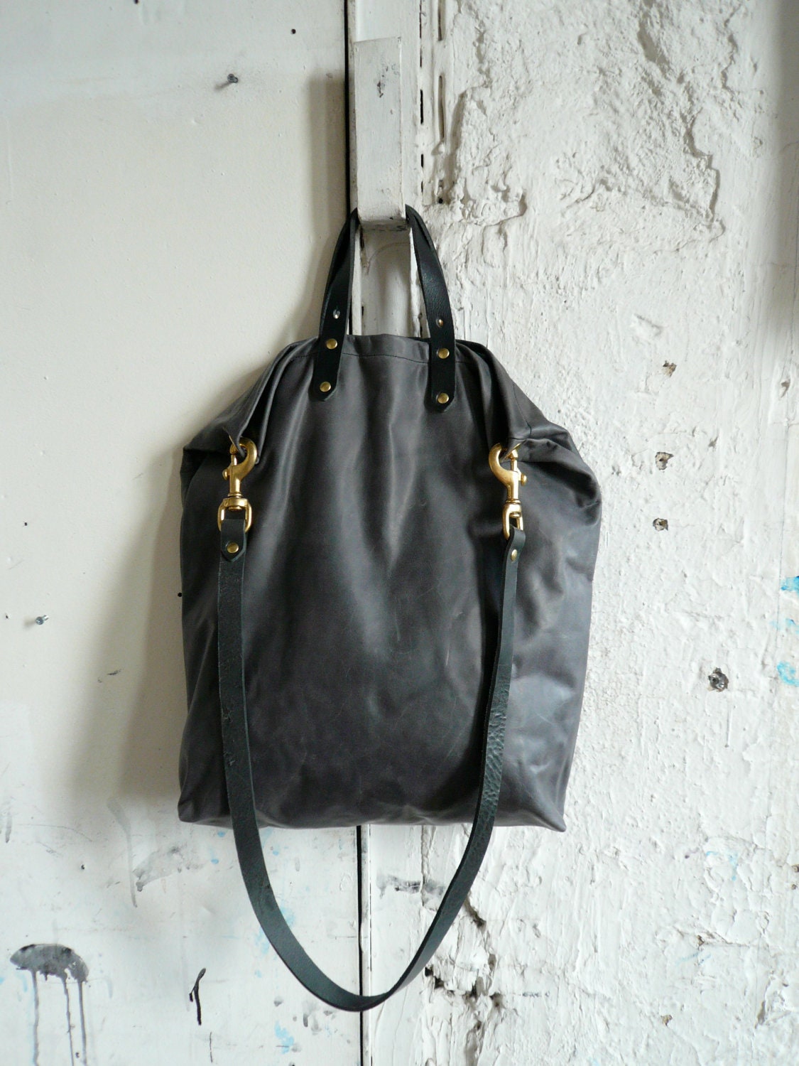 slate and onyx soft tote