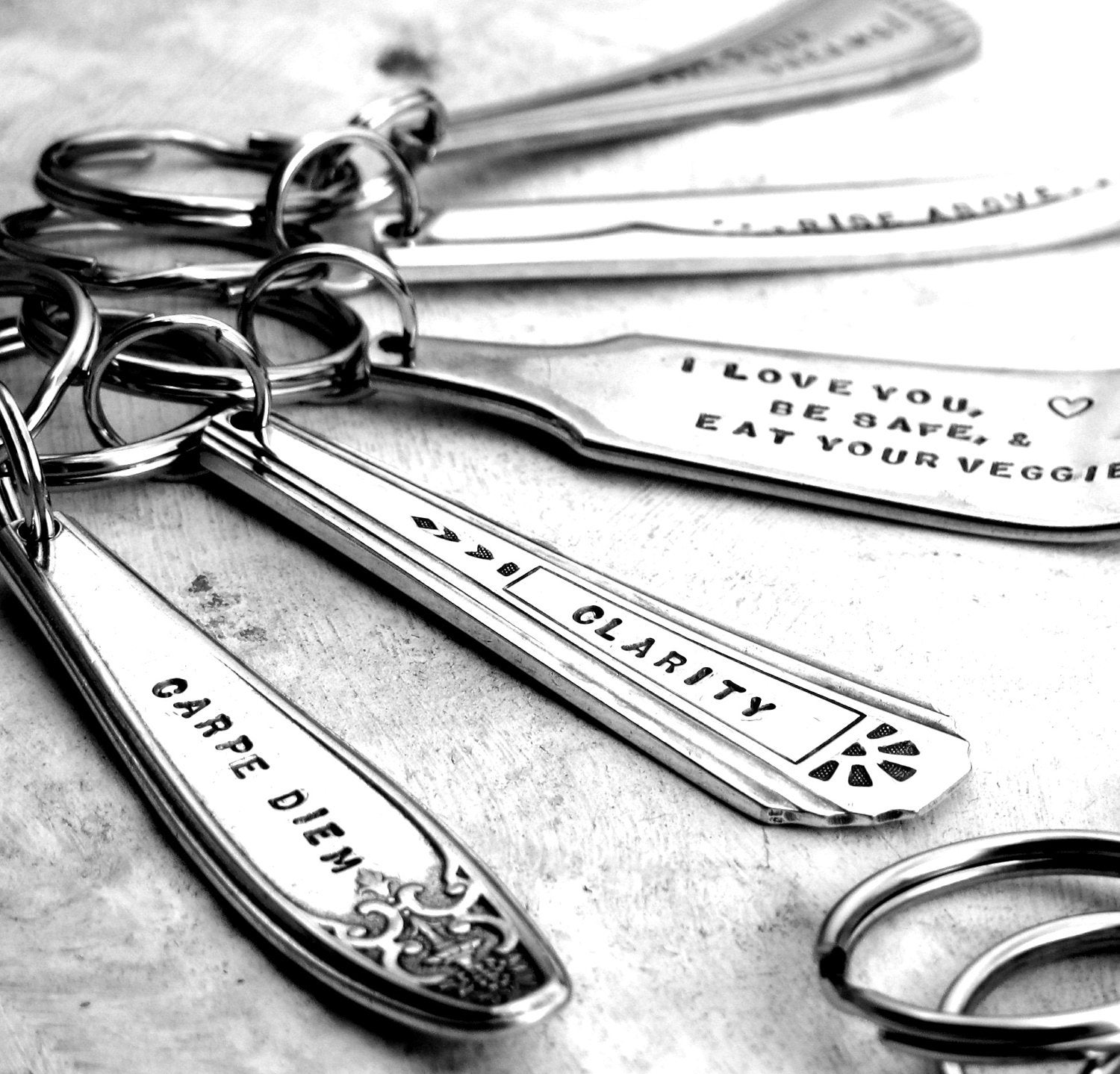 Custom Key Chain - made with vintage silverplate flatware by Kathryn Riechert