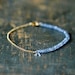 Tanzanite Gemstone Bracelet Precious Gem Gold Chain Delicate Handmade Jewelry