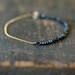 Black Magic Gold Bracelet Delicate Gemstone Sparkle Handmade Jewelry