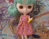 blythe dress -- stitchyflowers (hot pink)