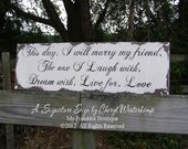 THIS DAY I WILL Marry My Friend Sign, Special Quote, Wedding Poem, Popular Wedding Quote, Vintage Wedding Sign