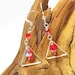 Red Crystal Geometric Earrings