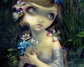 Portrait of Ophelia shakespeare flower fairy art print by Jasmine Becket-Griffith 8x10