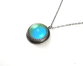 Modern Mood Pendant - Sterling Silver and Color Changing Stone