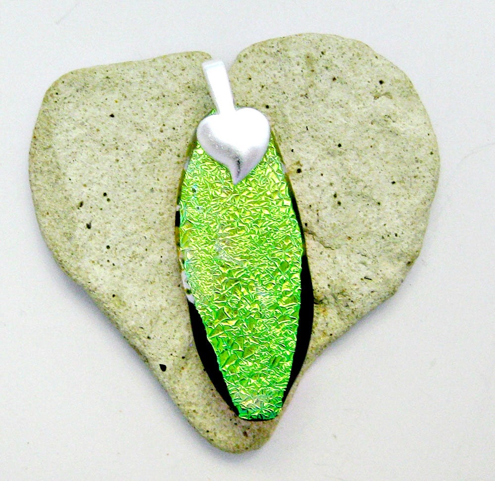 Fused Dichroic Glass Pendant - Dichroic Fused Glass Pendant - Burst of Color Pendant