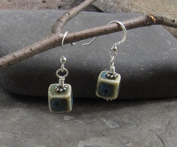 Ceramic Cubes Earrings
