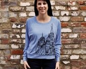 St. Basil's Tri-Blend Pullover in Heathered Blue