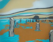Ancient Coast, 8"x8"- Archival Print of My Original Painting