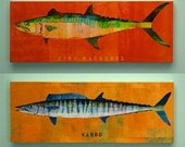 Saltwater Fish Art Series Large Art Block - Pick the Print - 4" x 11" Fish Wall Decor - Sea Life Prints- Fathers Day Gift