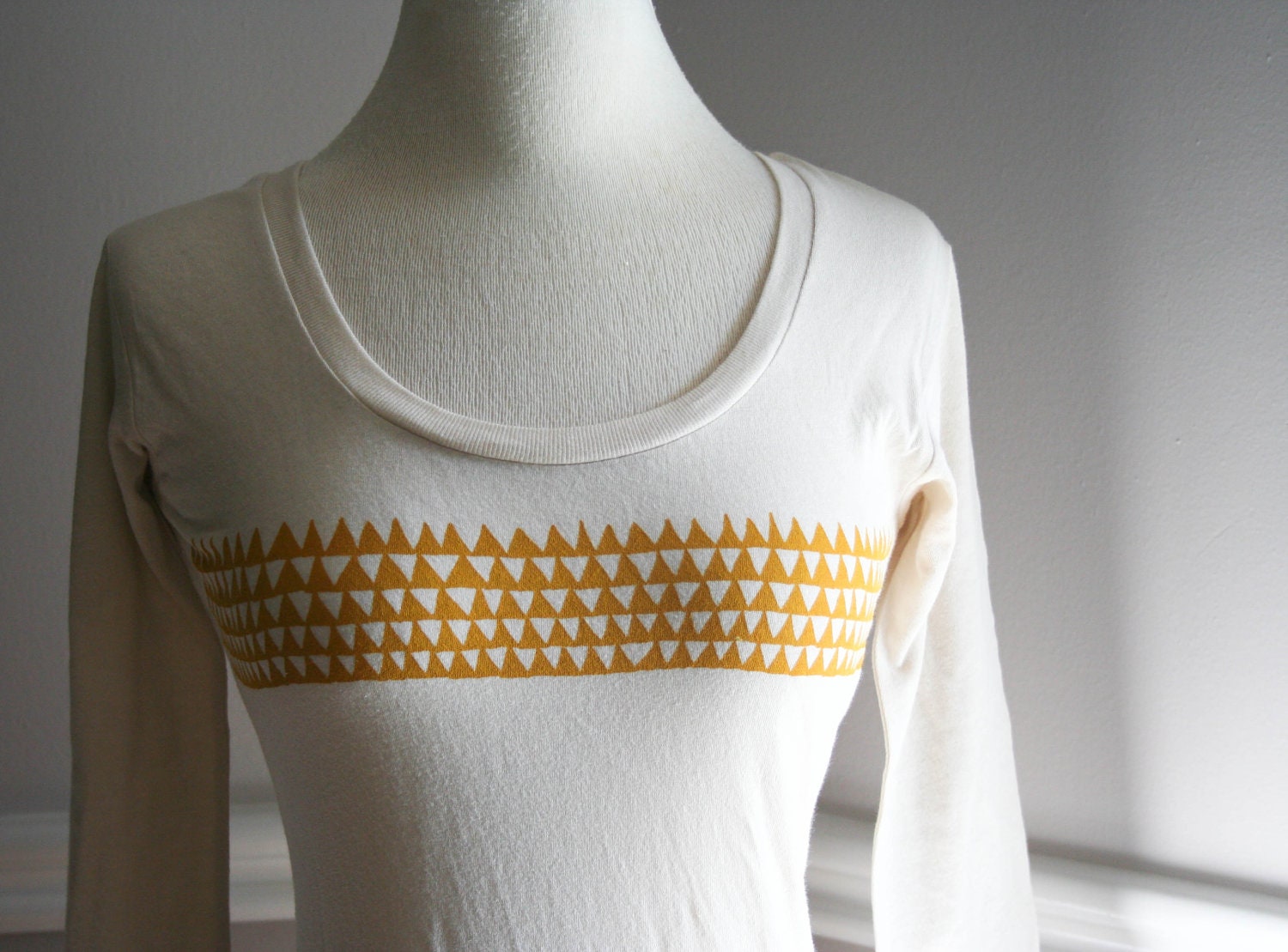 Golden Triangles Organic long sleeve scoop neck