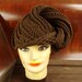 Crochet Hat Women Hat - DEITRA Womens Turban Hat Head Wrap in Brown - Crochet Womens Hat - Custom Order