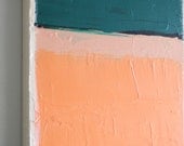 COLOR BLOCK SERIES: 31 / Acrylic Original Painting / Hunter Green / Coral / Cream / Purple