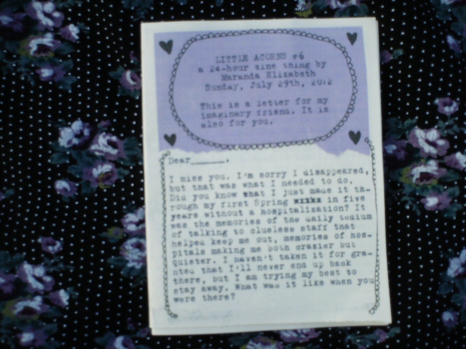 Little Acorns issue 6 - 24 hour zine thing