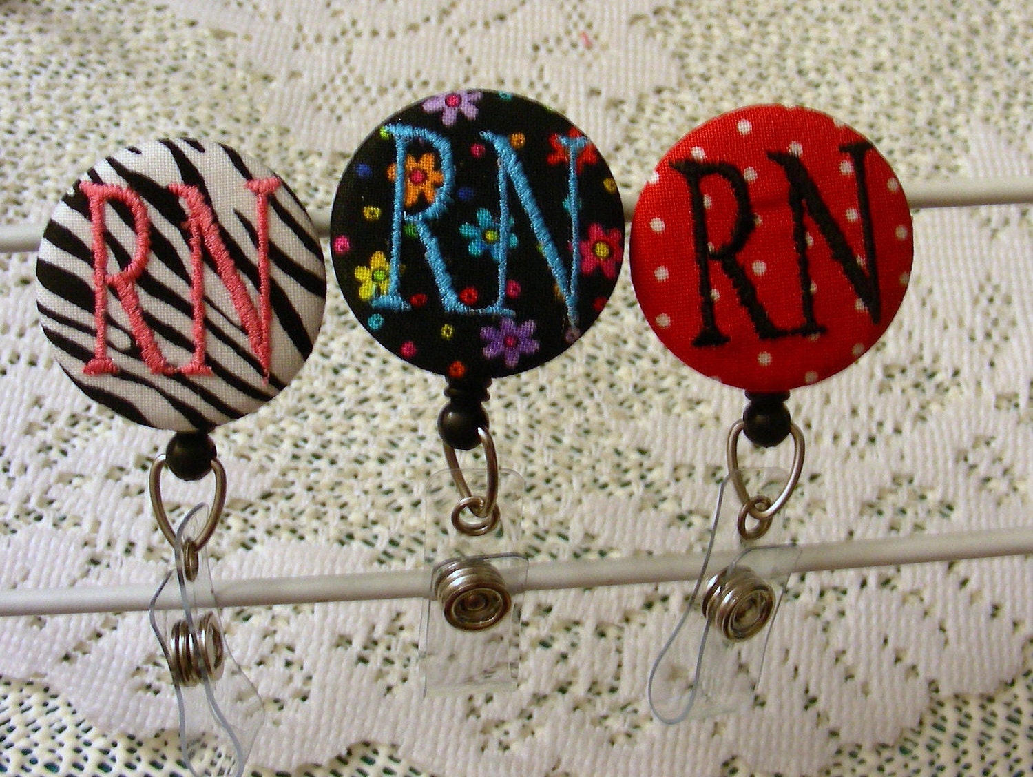 Custom RN Badge Reel Clip On - Id Holder- Retractable