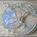 Rainbow Moonstone Full Moon Tree of Life Pendant Sterling Silver Wire Wrapped Opalite (Luna Lunar Night Sky Mystical)