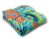 Cotton Terry Cloth Baby Washcloths Mandarin Aqua Floral Couture