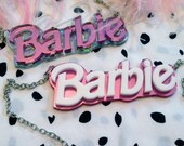 Barbie Acrylic Necklace in Confetti or Pink